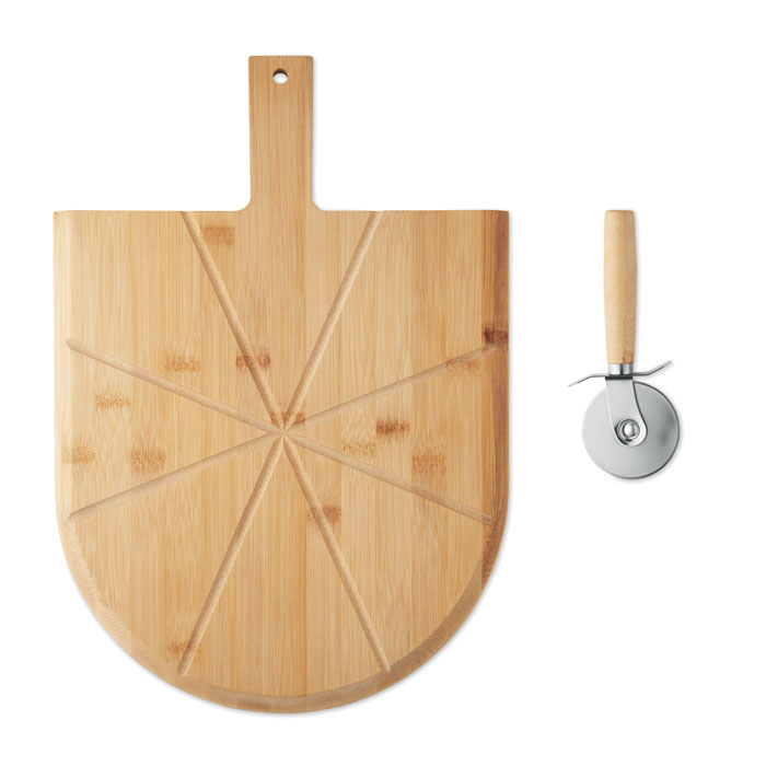 Bamboo pizza board & cutter Legno item picture 1