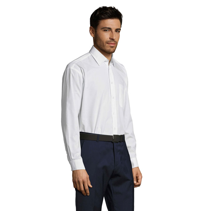 BALTIMORE POPLIN MEN SHIRT Bianco item picture side