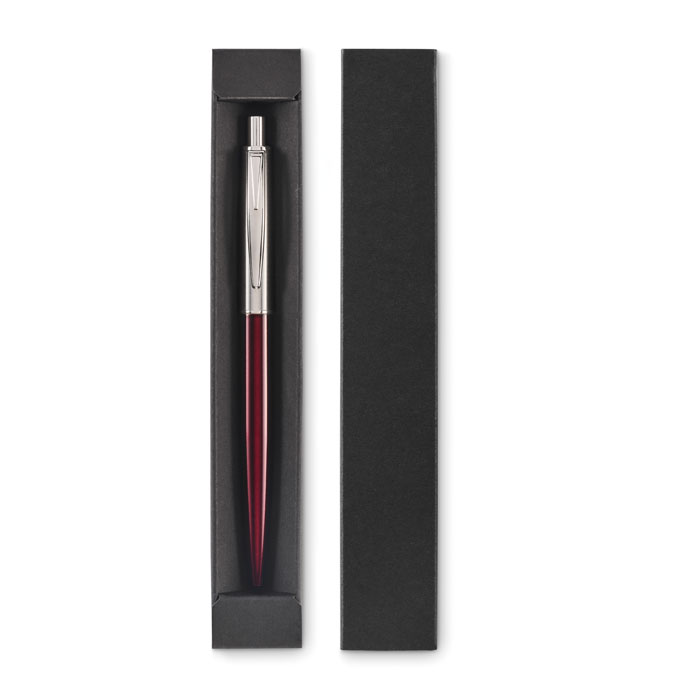 Penna a pulsante in confezione Borgogna item picture 2