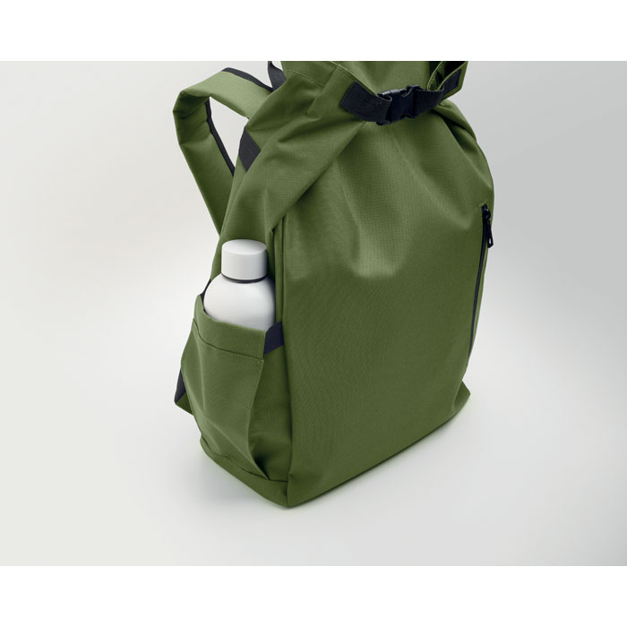 15'' roll top laptop backpack Verde Militare item picture 4