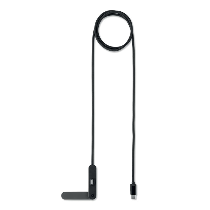 Supporto telefono con cavo Nero item picture back