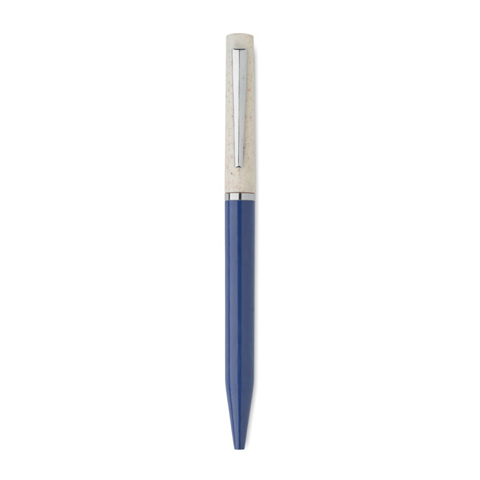 Wheat straw/ABS twist pen Bianco/Blu item picture back