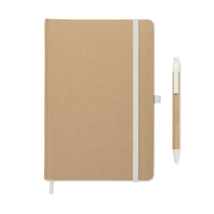 A5 notebook in recycled carton Bianco item picture side