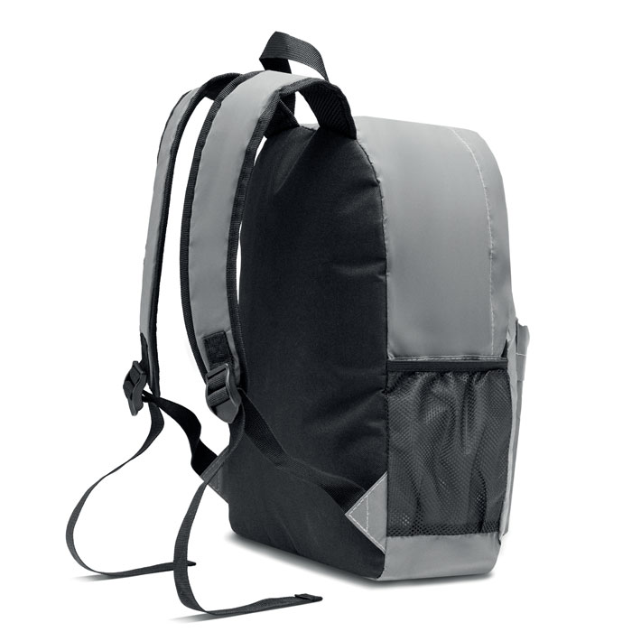 High reflective backpack 190T Argento Opaco item picture back