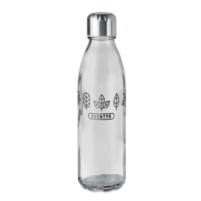 Bottiglia in vetro 500 ml Grigio Trasparente item picture printed