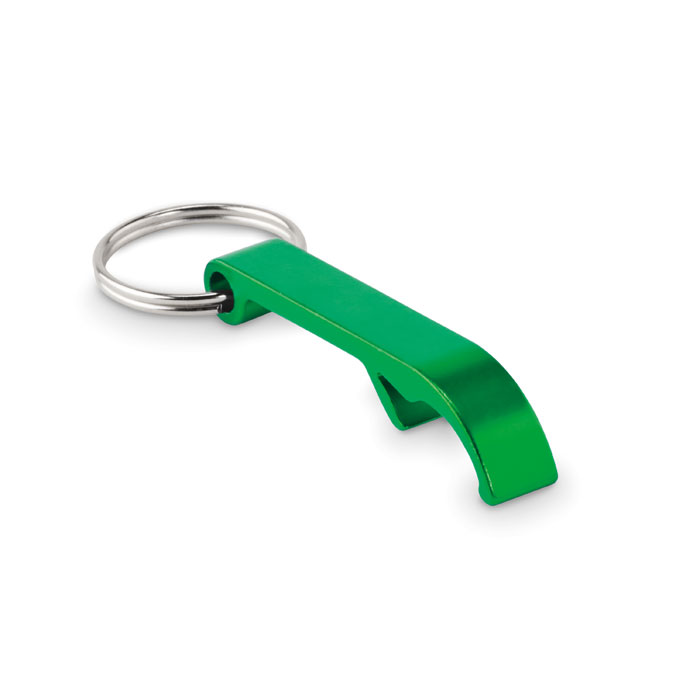 Recycled aluminium key ring Verde item picture front