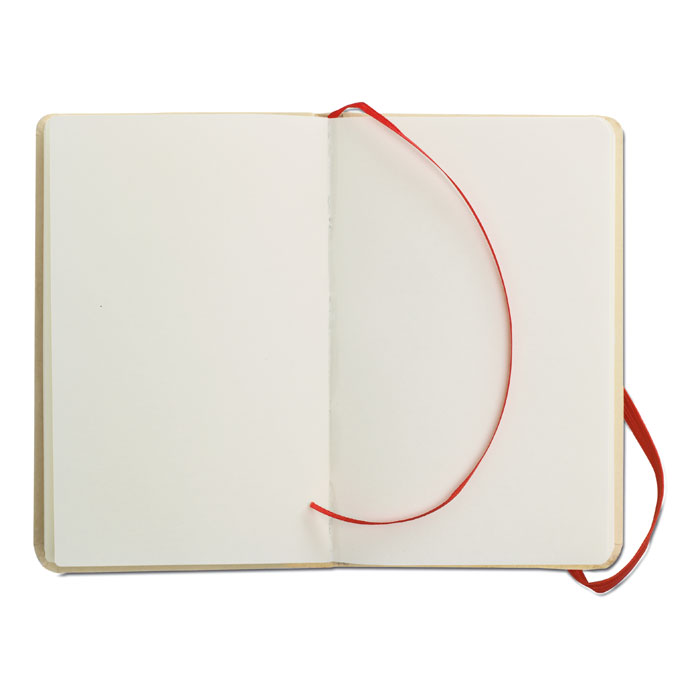 A6 recycled notebook 96 plain Rosso item picture back