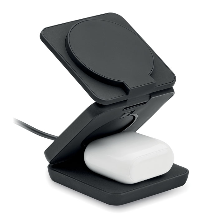 3in1 foldable charging station Nero item picture side