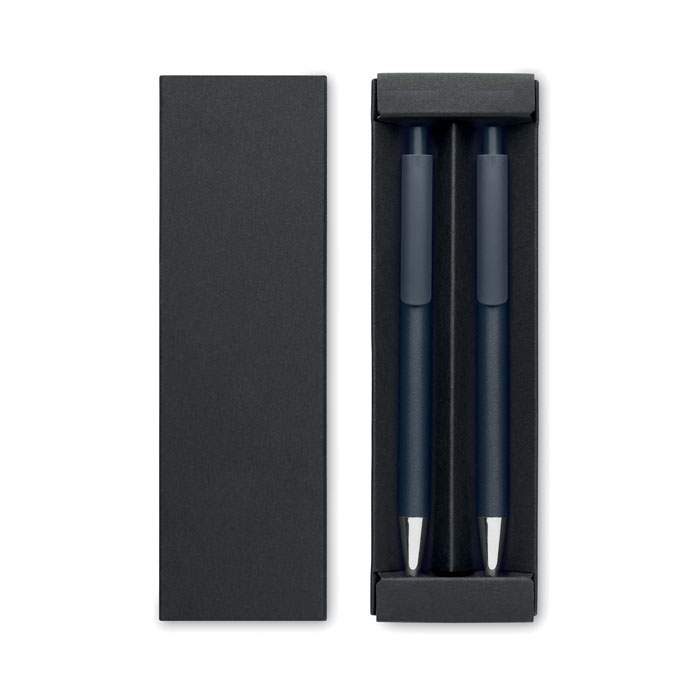 Recycled aluminium pen set Francese Navy item picture top