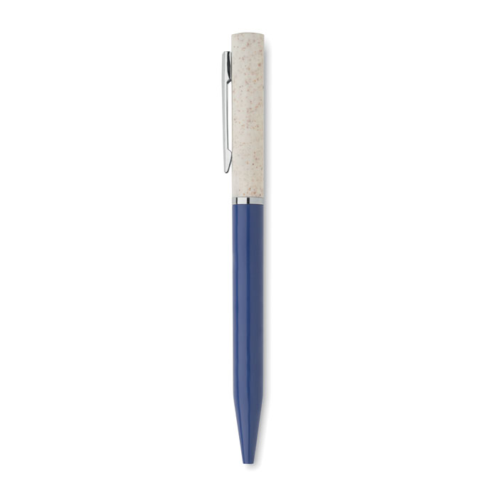 Wheat straw/ABS twist pen Bianco/Blu item picture 1