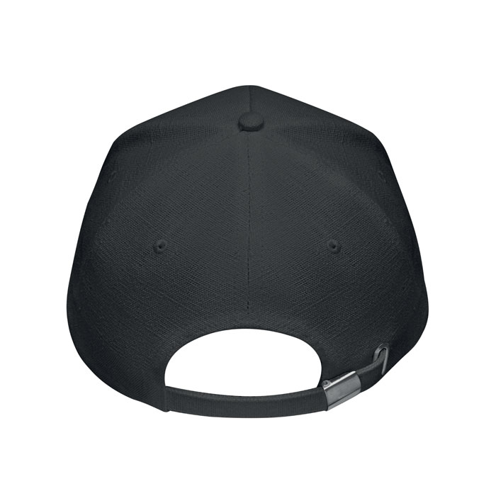 Hemp baseball cap 370 gr/m² Nero item picture back