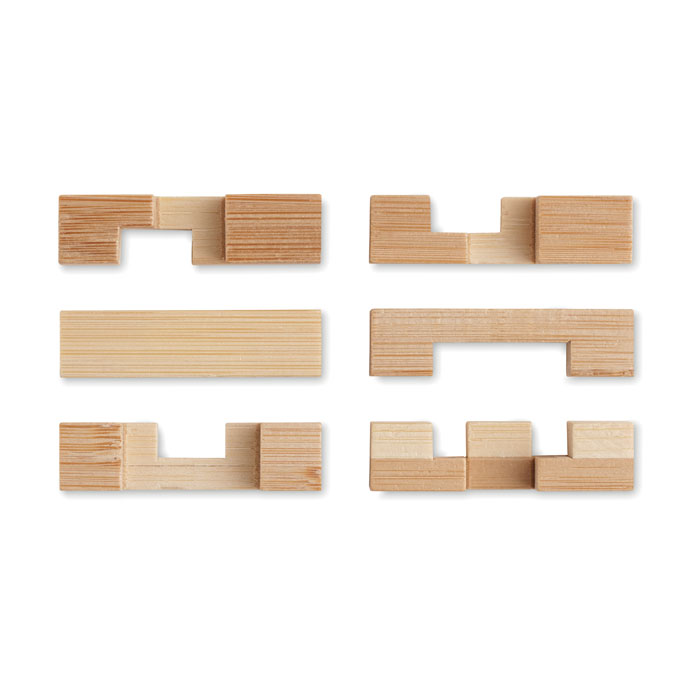 Bamboo brain teaser puzzle Legno item picture back