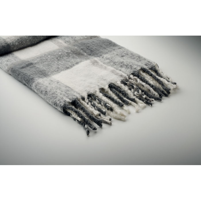 Chequered mohair blanket Grigio item detail picture