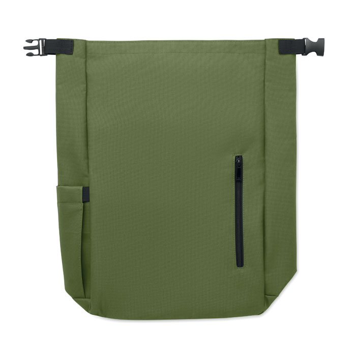 15'' roll top laptop backpack Verde Militare item picture 2