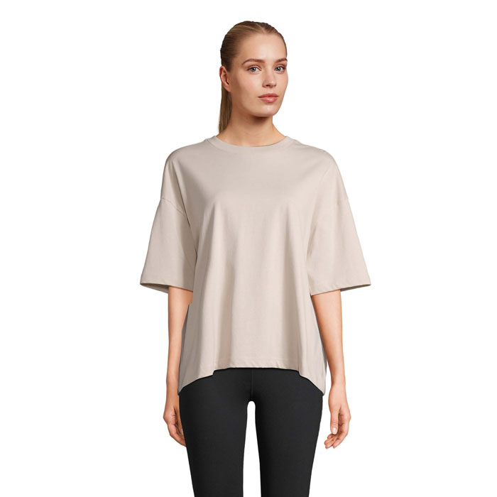 BOXY WOMEN T-SHIRT OVERSIZE Bianco Sporco item picture front