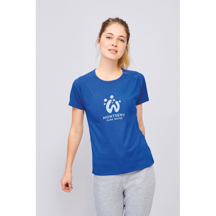 SPORTY WOMEN T-SHIRT POLYES Blu Scuro Francese item picture printed