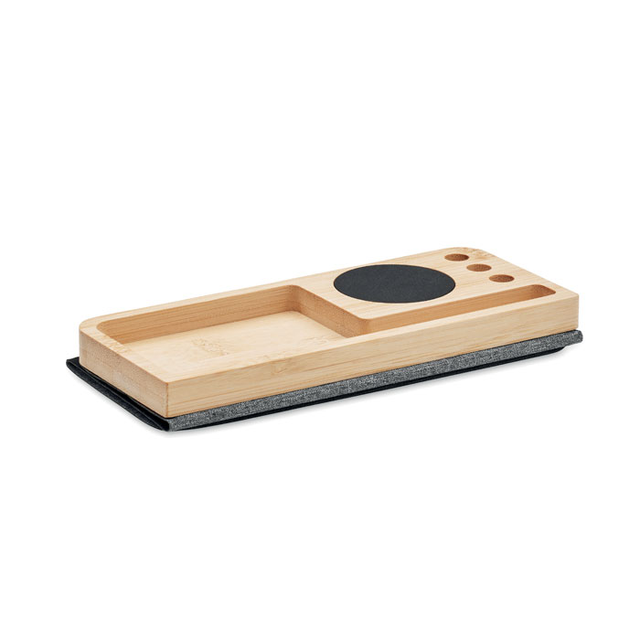 Wireless charger in bamboo 15W Legno item picture open