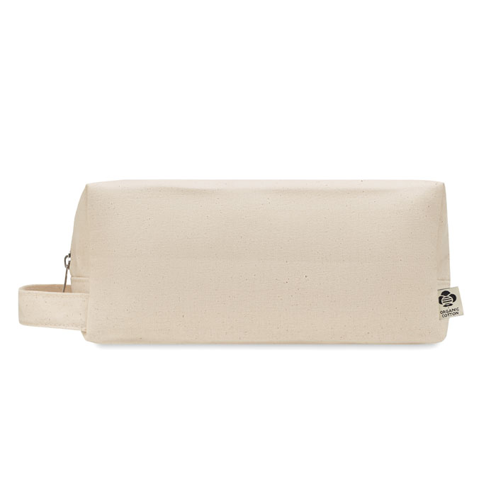 Canvas cosmetic bag 220 gr/m² Beige item picture side