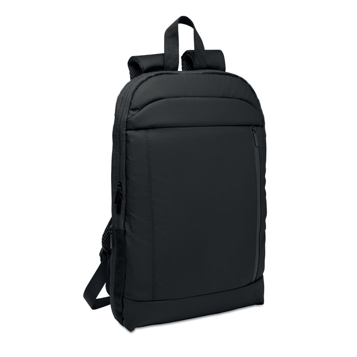 Expandable 600D RPET backpack Nero item picture front