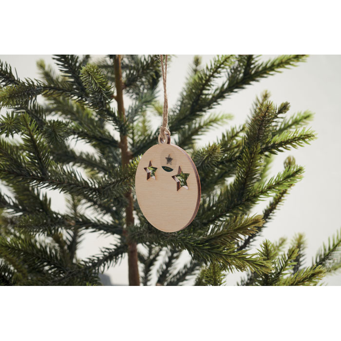 Wooden bauble shape hanger Legno item detail picture