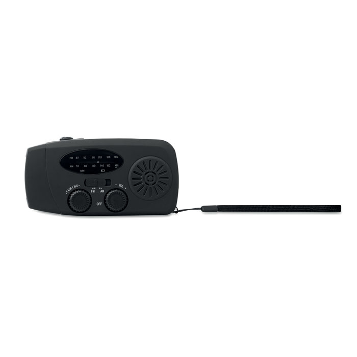 Radio portatile con torcia LED Nero item picture 3