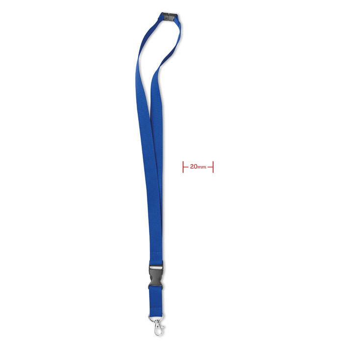 Lanyard con moschettone royal blue item picture front
