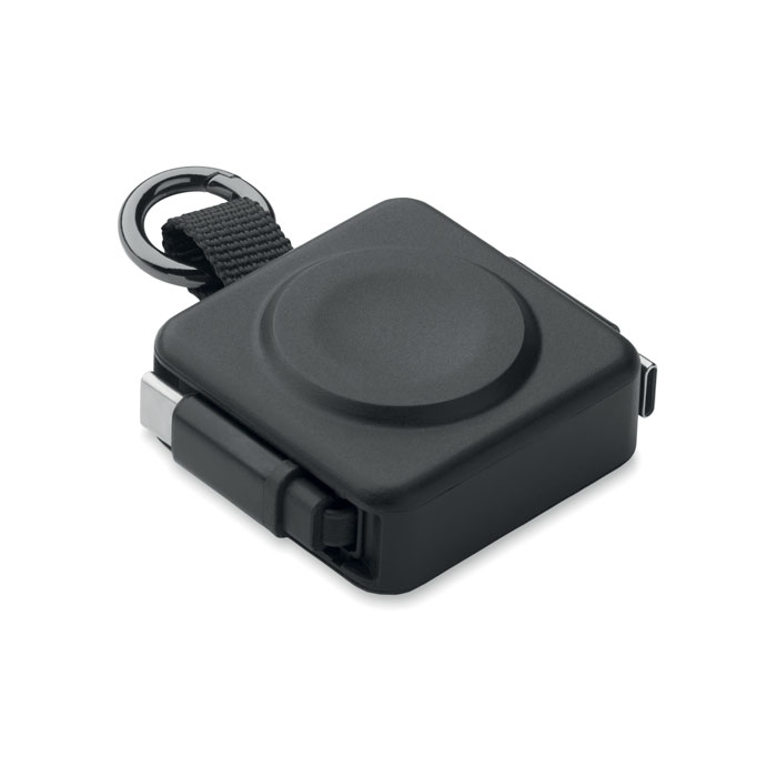Cavo USB-C retrattile da 100 W Nero item picture back