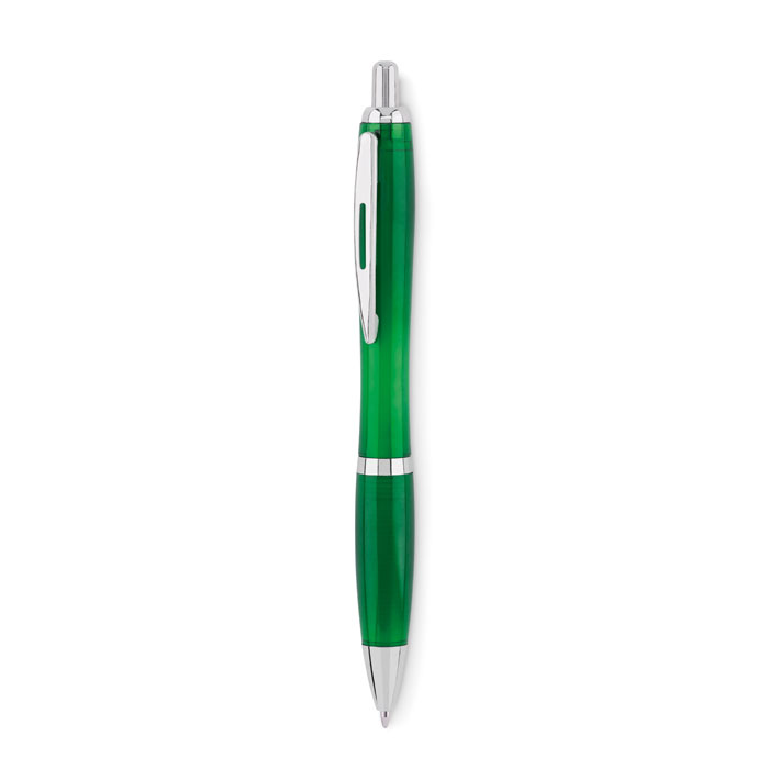 Ball pen in RPET Verde Trasparente item picture front
