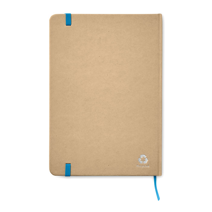 A5 recycled notebook 80 lined Blu item picture back