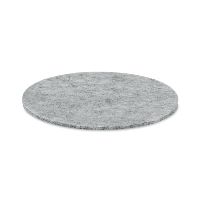 Round coaster in RPET felt Grigio item picture front