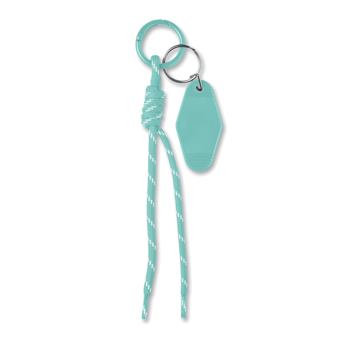 Braided rope with tag keyring Blu Royal item picture front