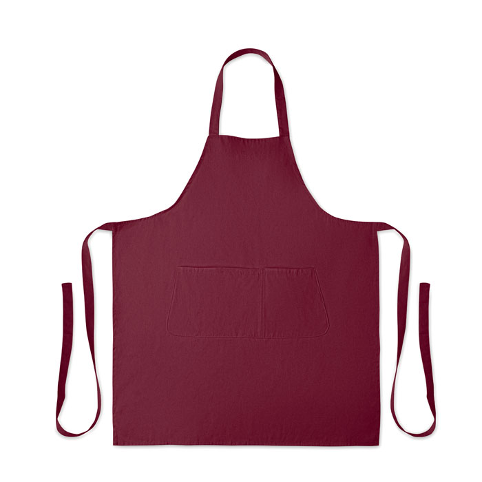 Organic cotton apron 240 gr/m² Borgogna item picture side