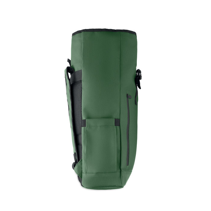 Zaino Rolltop per laptop 600D Verde Scuro item picture side