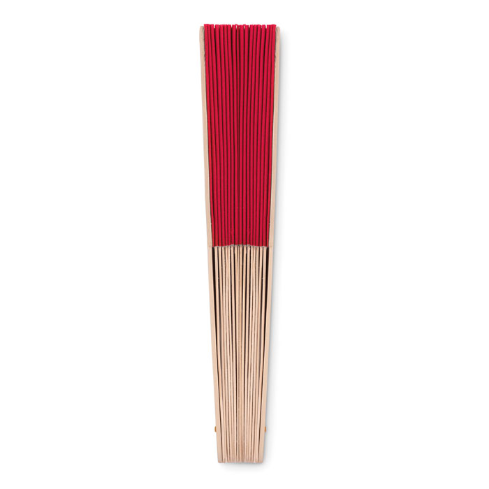 Manual hand fan wood Rosso item picture back
