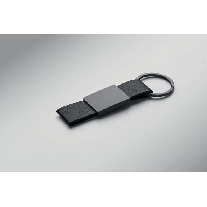 Penna e portachiavi in PU Nero item picture top