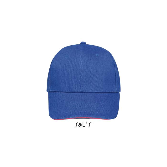 BUFFALO SIX PANEL CAP Royal/Neon Corail item picture front