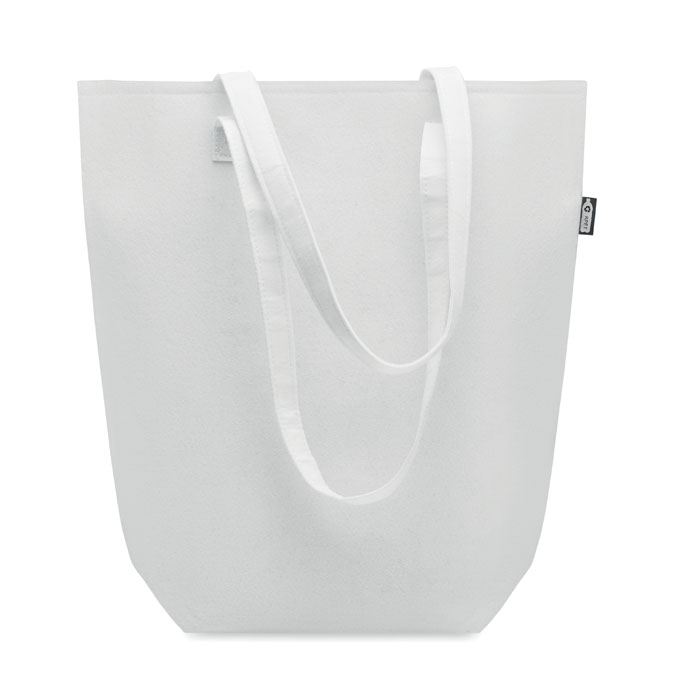RPET felt event/shopping bag Bianco item picture side