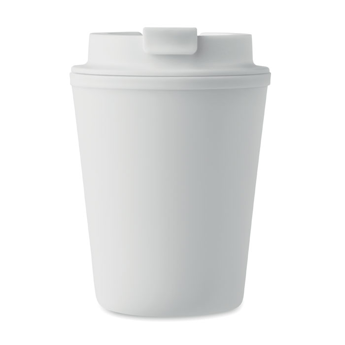 Recycled PP tumbler 300 ml Bianco item picture side