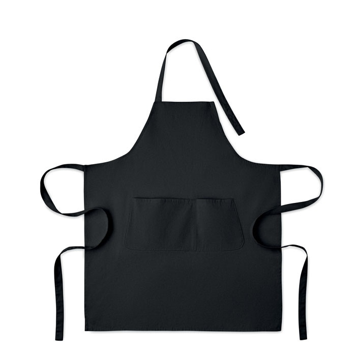 Organic cotton apron 240 gr/m² Nero item picture top
