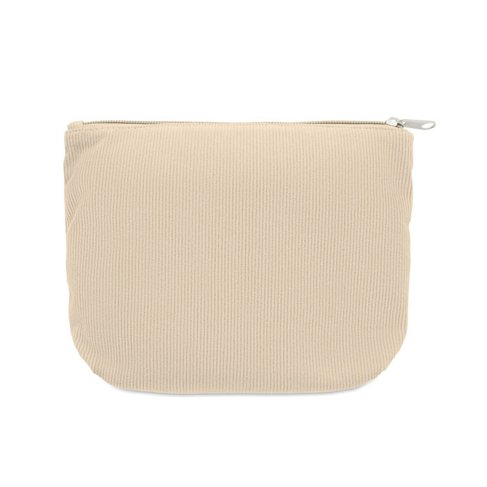 Porta cosmetici in velluto Beige item picture side