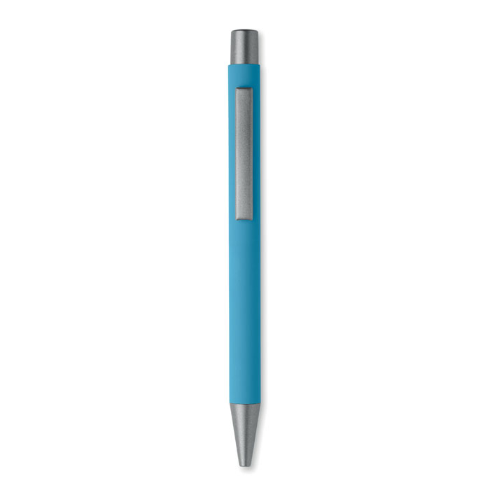 Recycled aluminium ball pen Turchese item picture open
