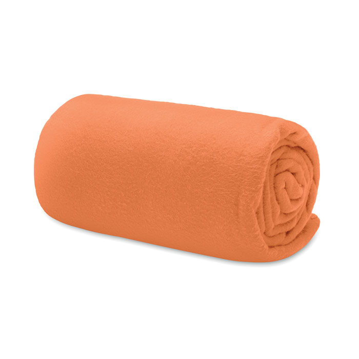 RPET fleece travel blanket Arancio item picture side