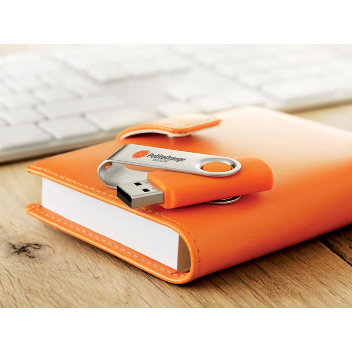 Techmate. USB flash 8GB orange item picture printed
