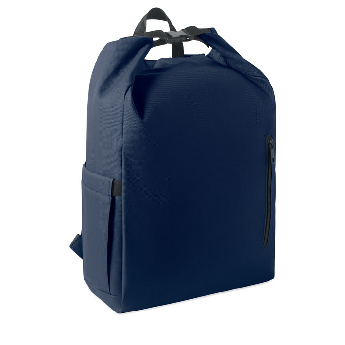 15'' roll top laptop backpack Francese Navy item picture front