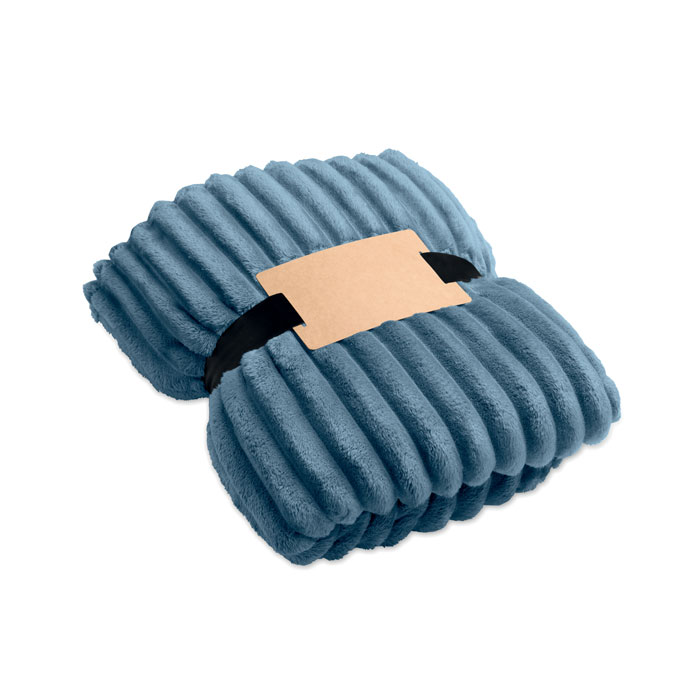 Coperta a righe in pile RPET Petrolio item picture front