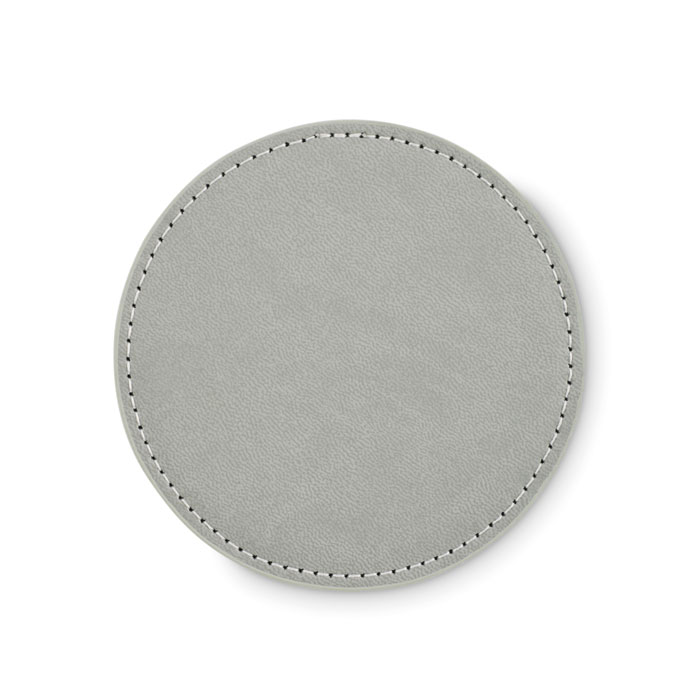 Round coaster in PU Grigio Pietra item picture 1