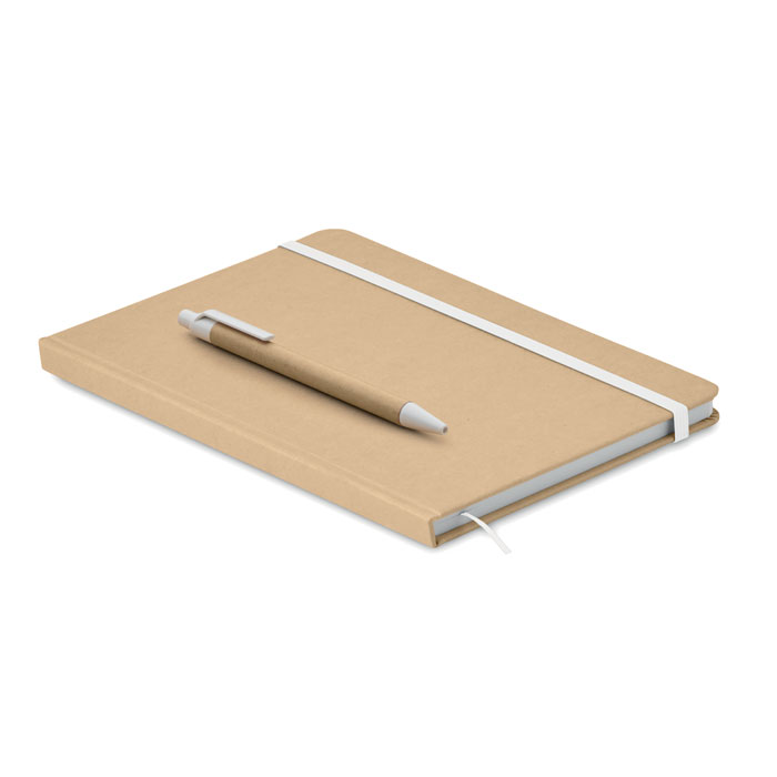 A5 notebook in recycled carton Bianco item picture open