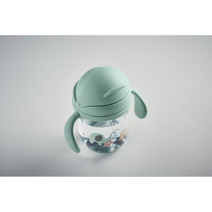 Baby sippy cup in Tritan. Verde Menta item picture side