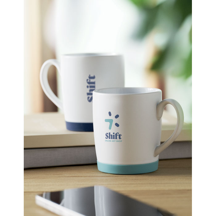 Tazza in ceramica. 300 ml. Petrolio item picture printed