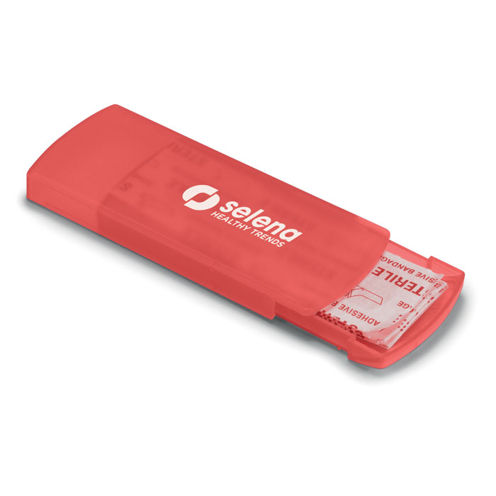 Container with plasters Rosso Trasparente item picture printed